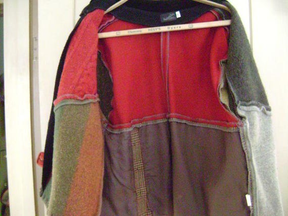 BAABAAZUZU Jacket button down front patchwork art… - image 5