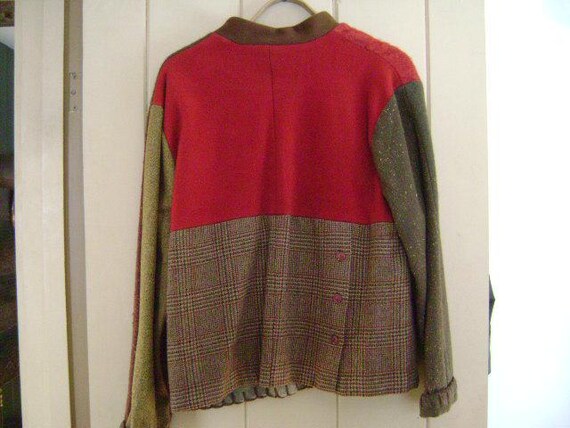 BAABAAZUZU Jacket button down front patchwork art… - image 4