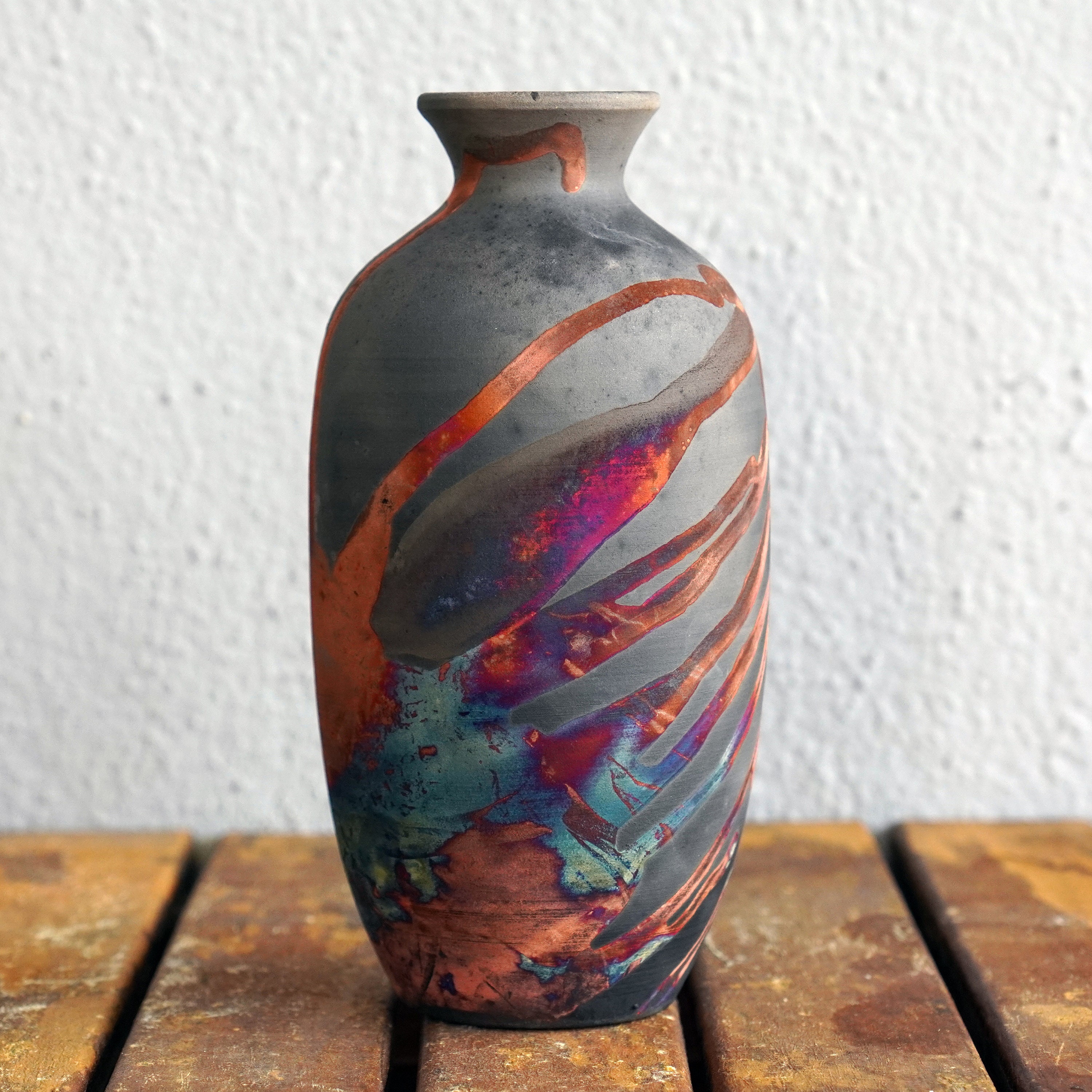 KOBAN Raku Art Pottery Vase Handmade Ceramic Home Decor