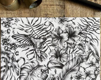 The Tropical Horror Vacui Postcard