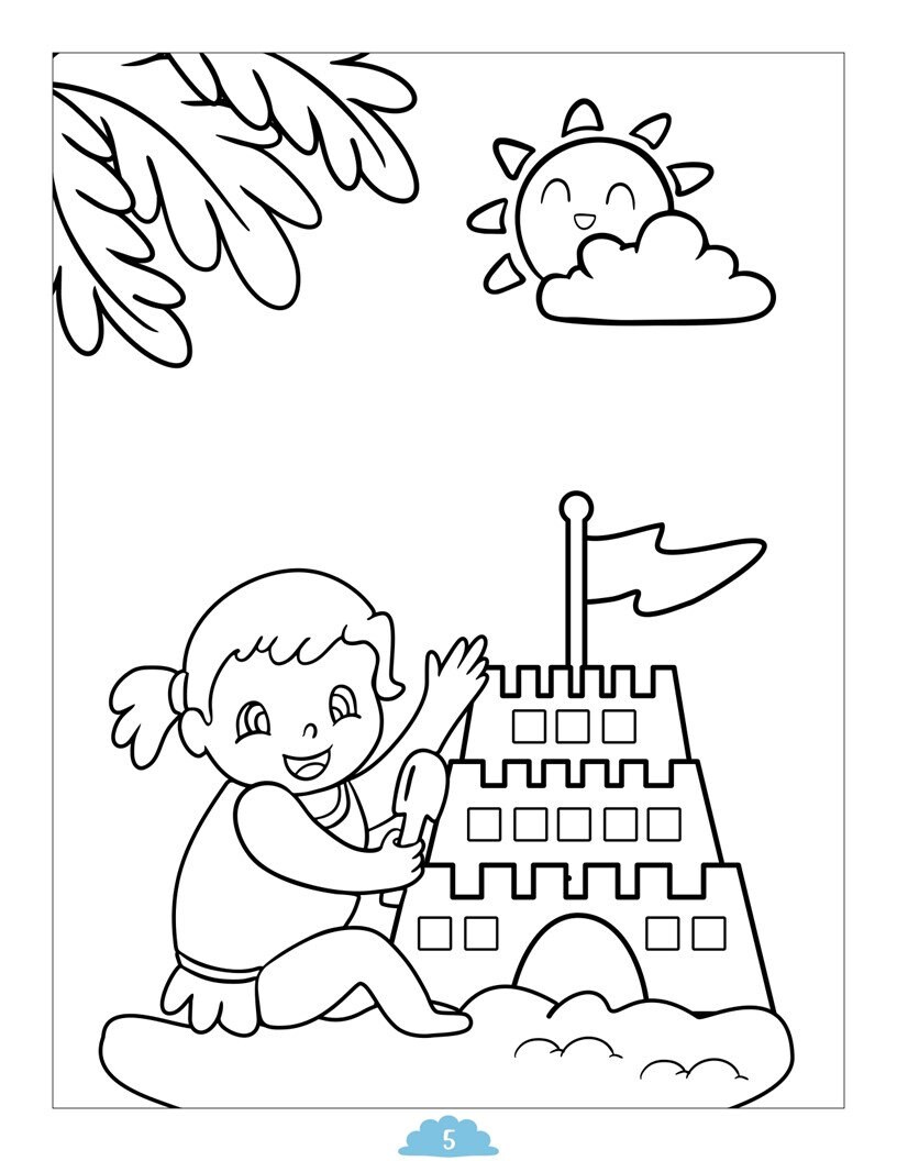 50 Beach Coloring Pages - Etsy