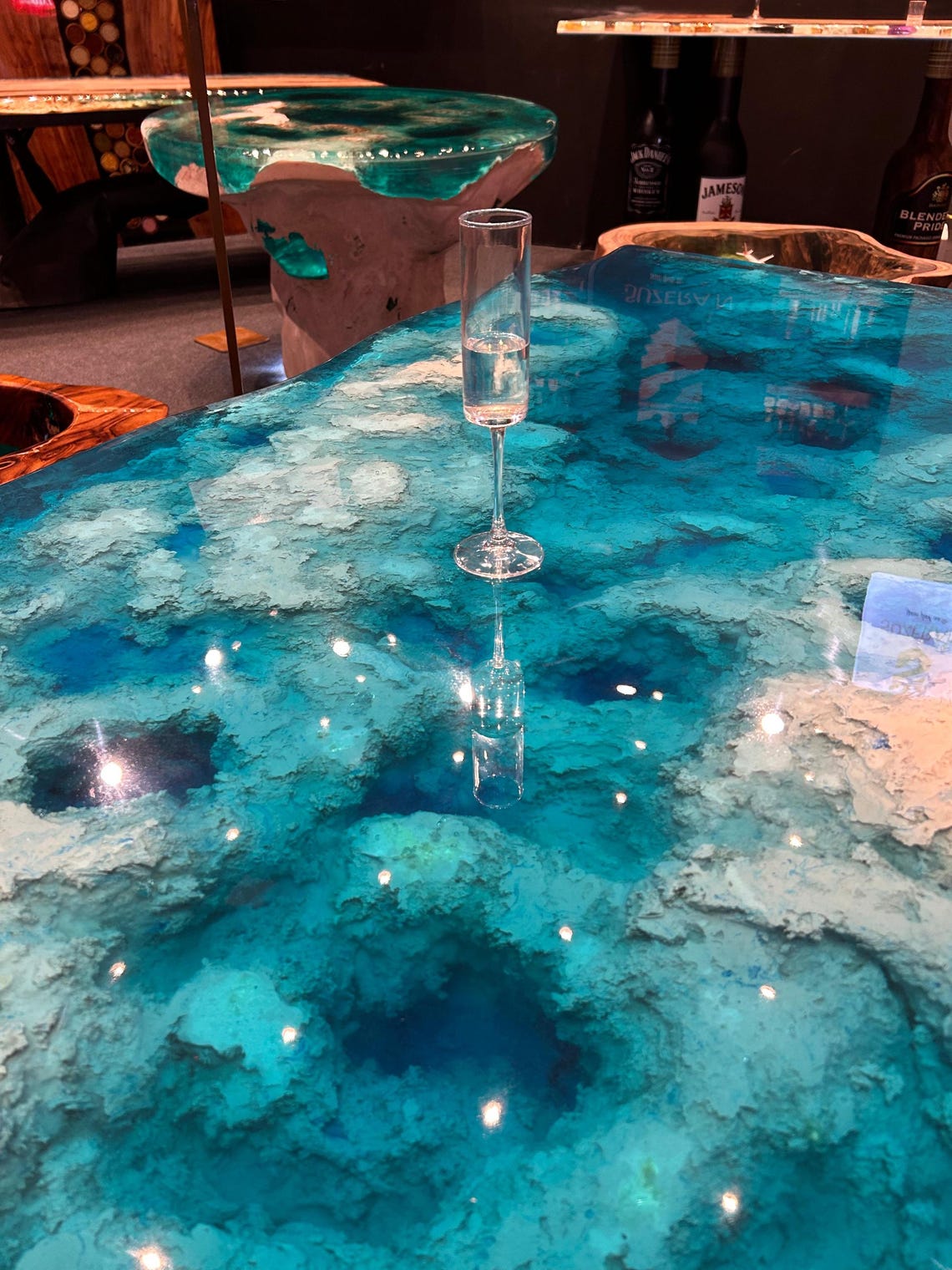 Handcrafted Marble & Epoxy Resin Table: Blue Ocean Design - Etsy