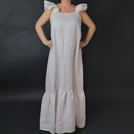 Open shoulder flounce flare dress discount