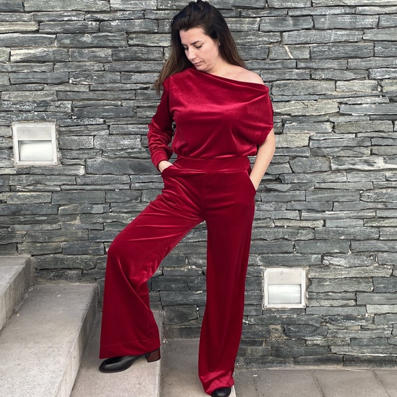 Velour one piece jumpsuit hot sale womens