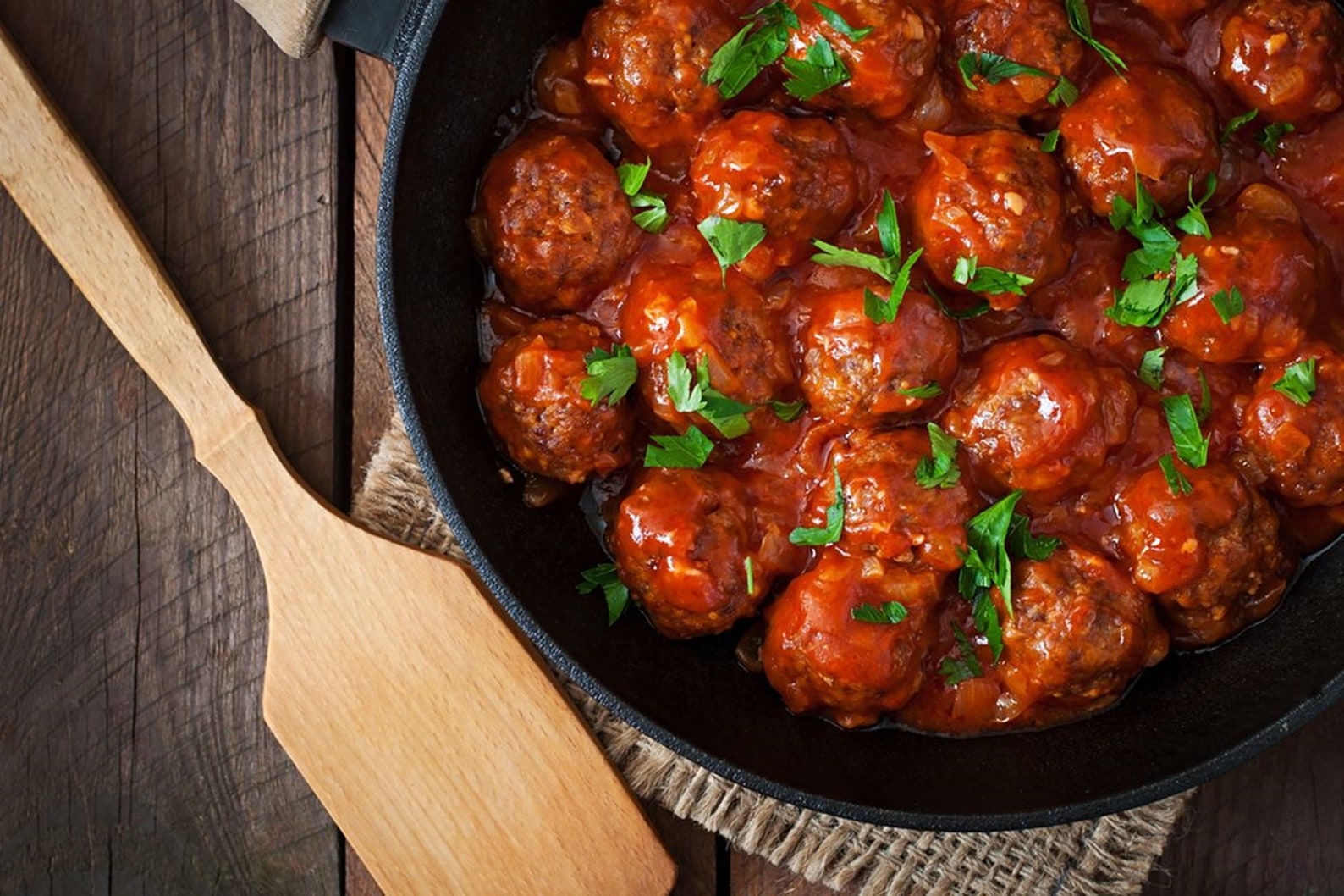 Meatballs With Tomato Sauce Recipe Download Printable, Italian Second