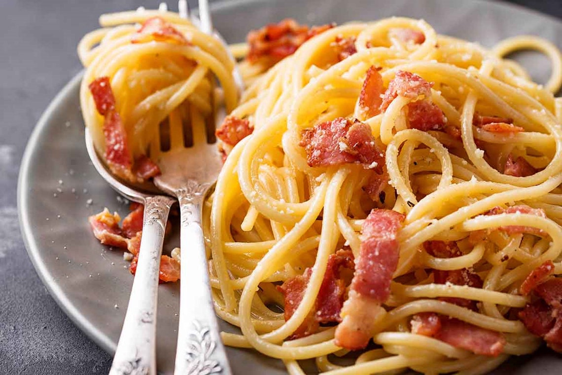 Pasta Carbonara Recipe Download Printable, Recipe Italian Pasta Digital ...
