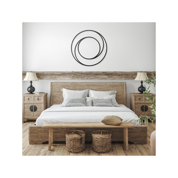 The Impossible Circle Abstract Minimalist Optical Illusion Metal Wall Art