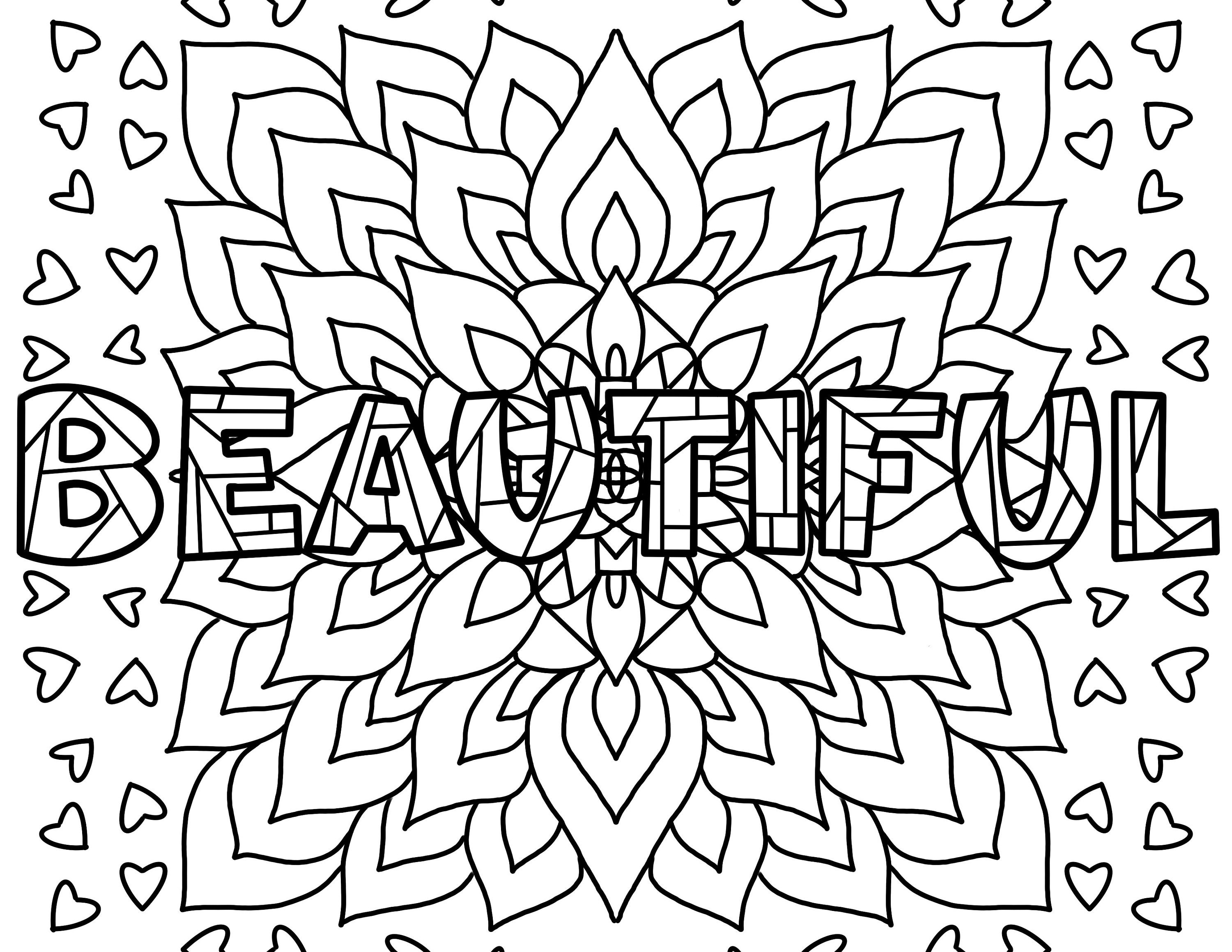 Digital/Printable Beautiful Coloring Page | Etsy
