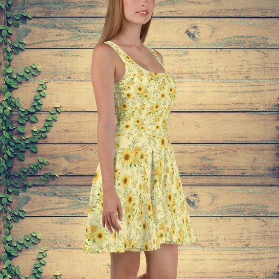 fitted lace wedding dress African Stars Sunflower Dress  East Village Vintage Collective