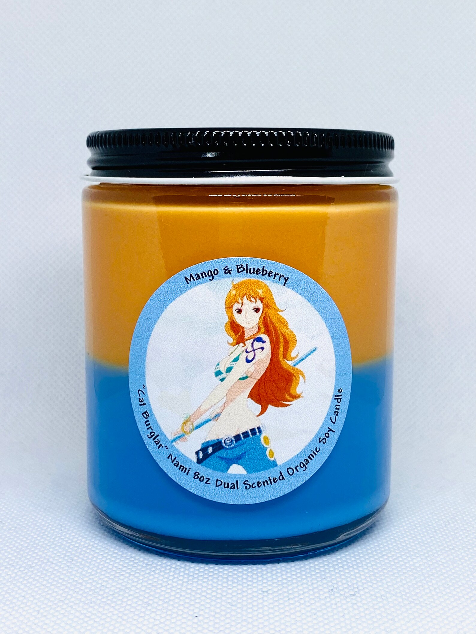 Anime Scented Candle 8oz Dual Scent of Mango and Blueberry Etsy