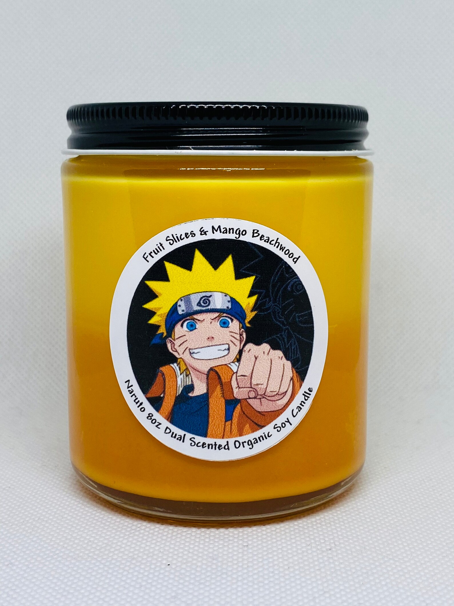 Anime Scented Candle 8oz Dual Scent of Fruit Slices & Mango Etsy
