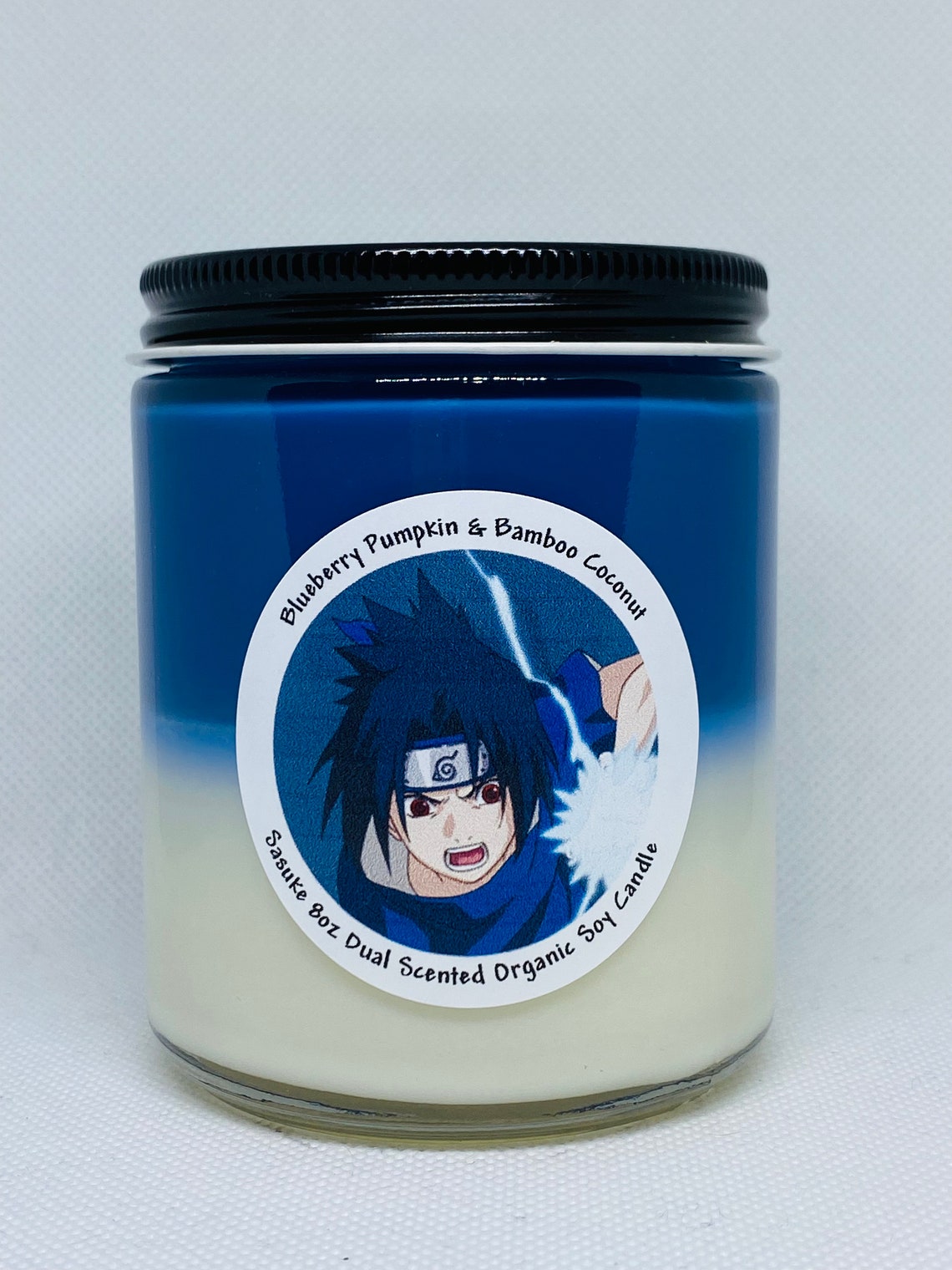 Anime Scented Candle 8oz Dual Scent of Blueberry Pumpkin & Etsy