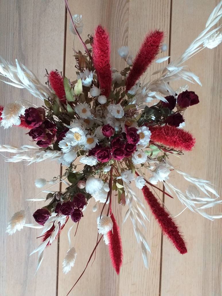 Bouquet de Séchées Blanc et Rouge