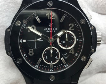 HUBLOT Big Bang Chronograph Automatic Carbon Fiber Dial Men's Watch 301.CM.130.Rx, Automatic Watch, Mens Watch, Artisane GMT Watch