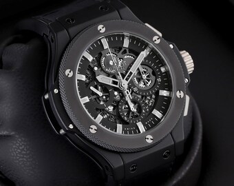HUBLOT Big Bang Aero Black Magic Automatic Men's Watch 311.CI.1170.gr, Automatic Watch, Mens Watch, Artisane GMT Watch, Sports watches