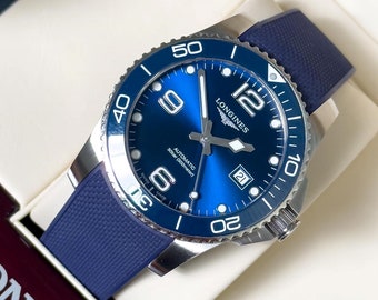 LONGINES Hydroconquest automatische blauwe keramische ring 41 mm herenhorloge L37814969, automatisch horloge, herenhorloge, ambachtelijk GMT-horloge, sport