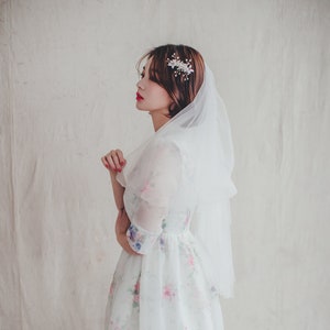 White Classy Floral Dress | Modern Hanbok Dress | Korean Handmade Hanbok | Wedding Dress | Elegance Dress for women | Korean hanbok | SO.10