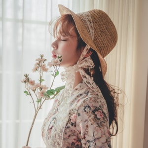 Green & Beige Floral pattern Dress | Modern Hanbok | Bloom Occasion clothing for women | Korean Hanbok dress | Peach Wrap Skirt | SO.7