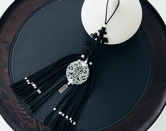 黒房翡翠ノリゲ|高品質翡翠韓国伝統アクセサリー|蘇雪花韓服 黒房翡翠ノリゲ|高品質翡翠韓国伝統アクセサリー|蘇雪花韓服