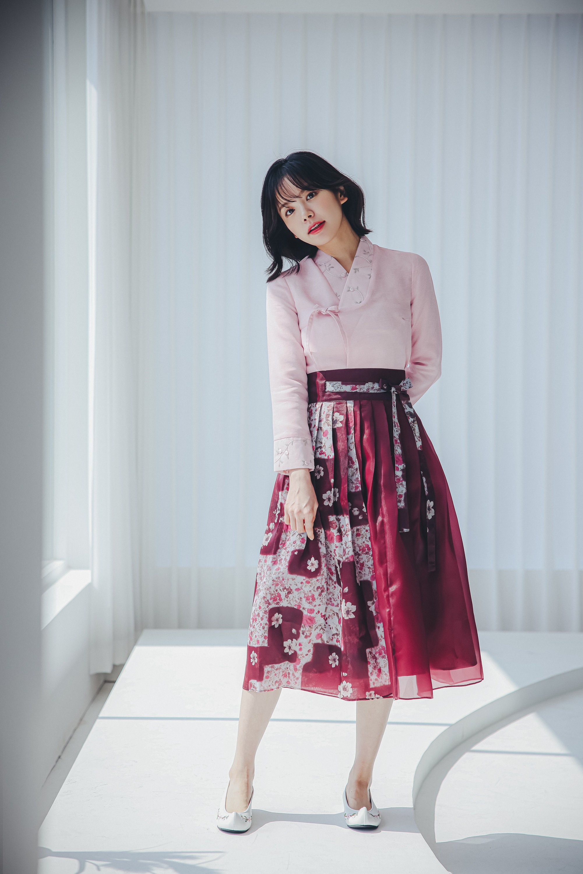 White Modern Hanbok Jeogori | Handmade Korean Hanbok | Modern Hanbok ...