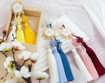 Milky Way Norigae | High Quality Floral Korea Traditional Accessory | Soosulhwa Hanbok Accessory | A.14