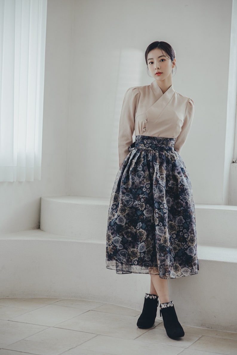 Modern Hanbok Jeogori Skirt Handmade Korea Daily Hanbok - Etsy