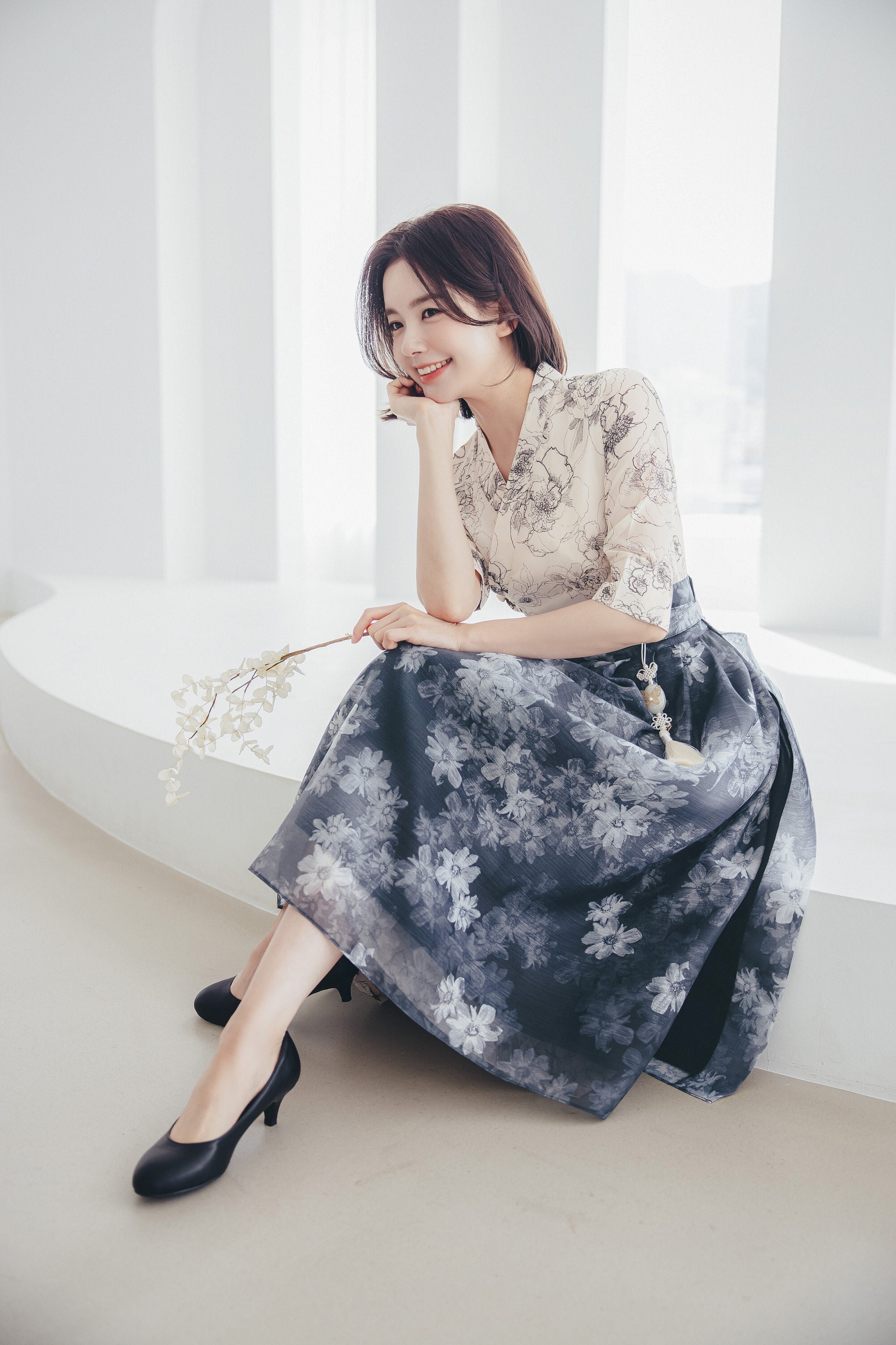 Korean dress top with inner