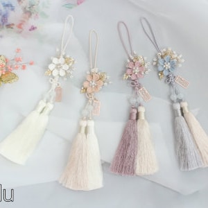 Norigae | Melifu | Hoogwaardig bloemen traditioneel Koreaans accessoire | Soosulhwa Hanbok-accessoire