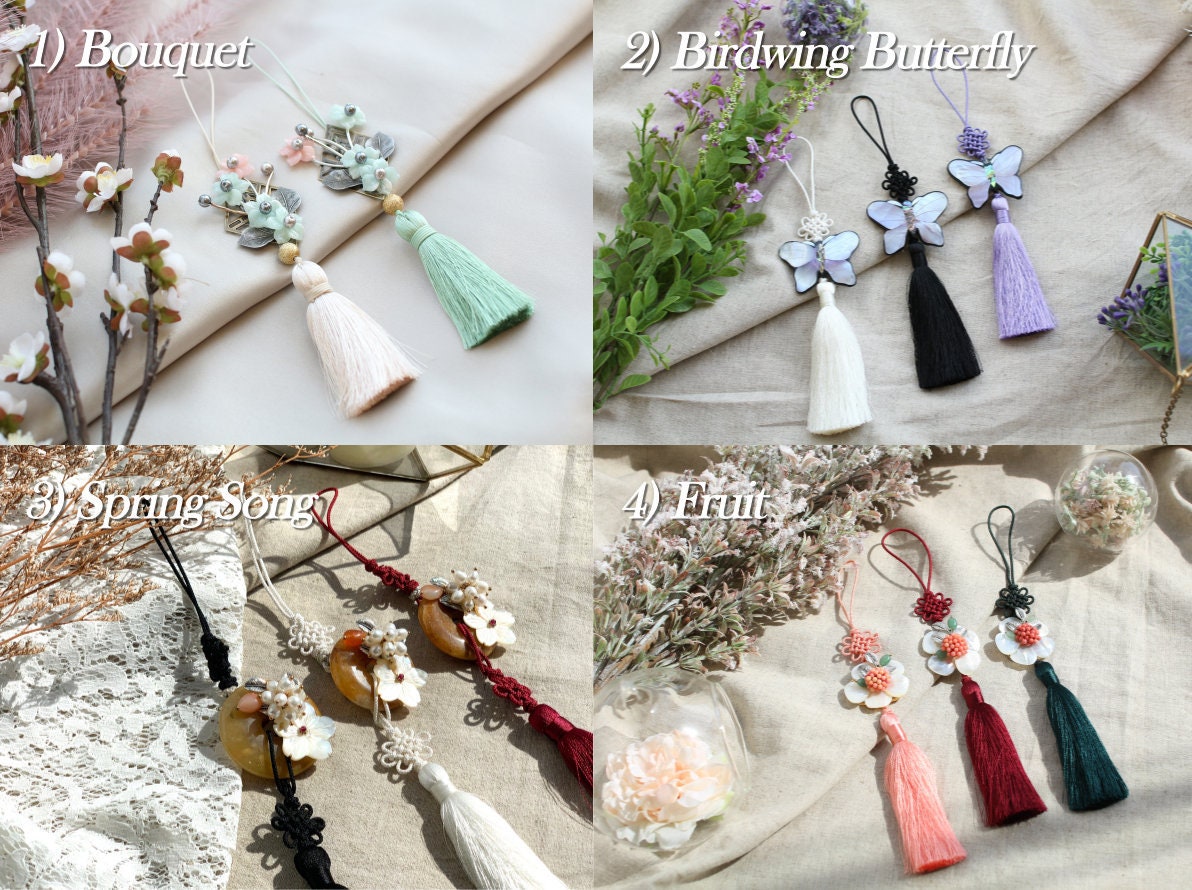 ノリゲ | 高品質の花柄蝶韓国伝統アクセサリー | 蘇雪花韓服