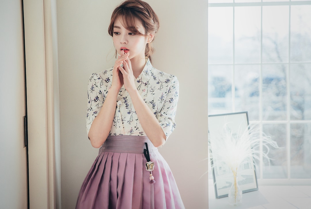 light rose Korean style blouse main image 1