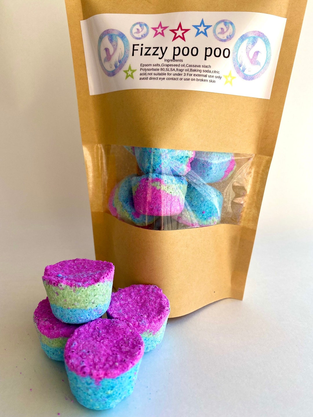 Mermaid Droppings fizzy Poo Bath Stones Mermaid Dust for Etsy