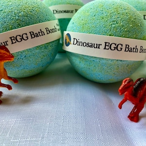 Dinosaur Egg Bath Bomb with Toy Surprise: Kids Birthday Gift