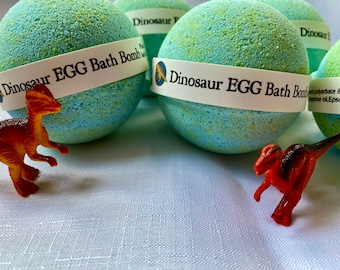 Dinosaur Egg Bath Bomb with Toy Surprise: Kids Birthday Gift
