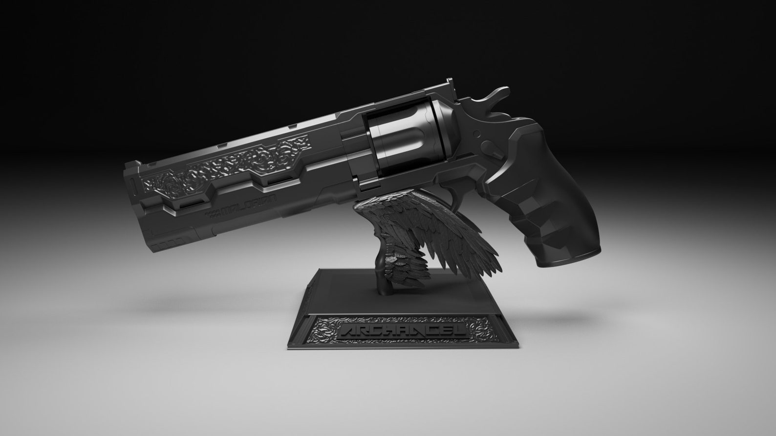 Cyberpunk Archangel revolver Etsy