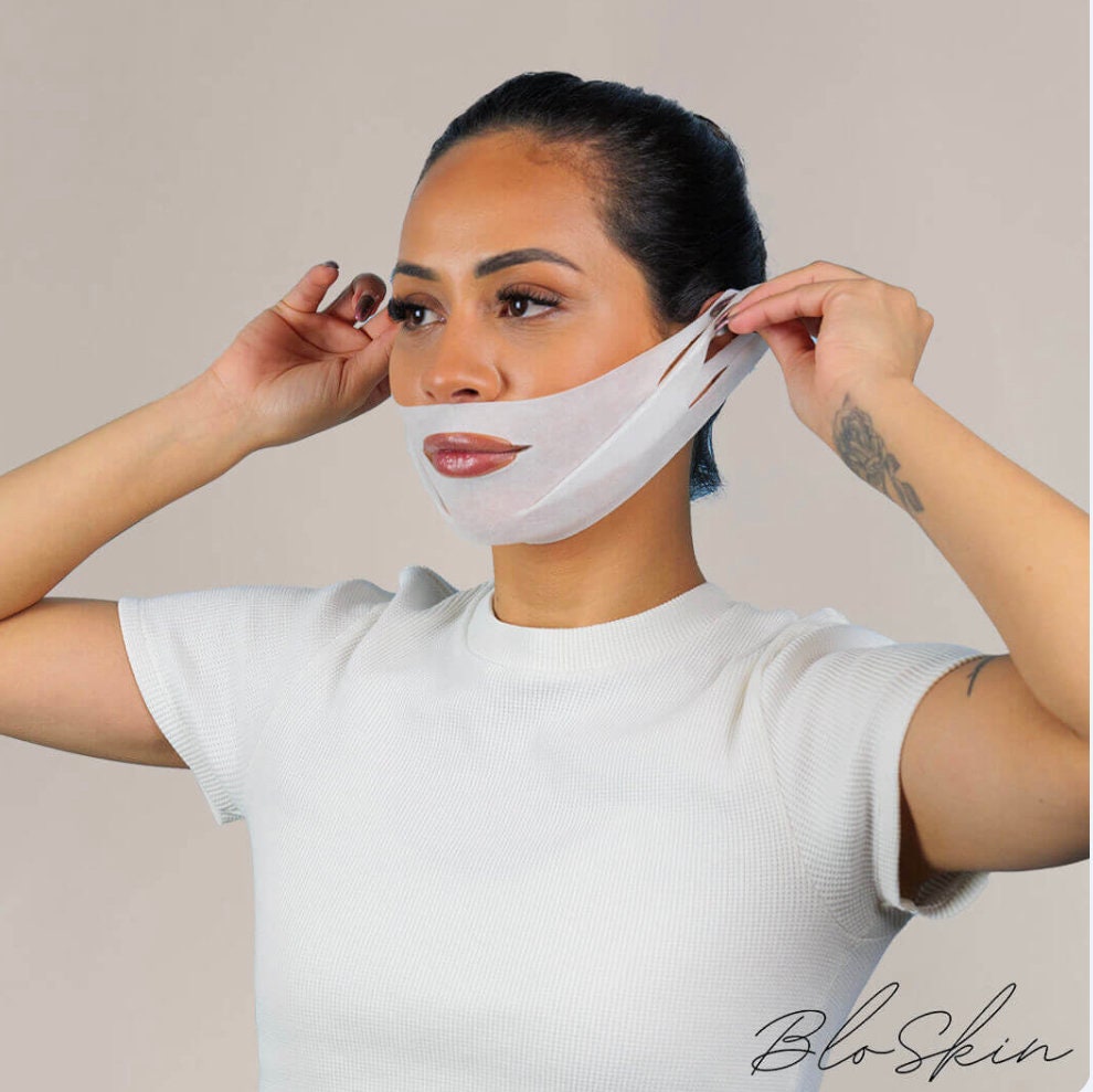 Authentic Bloskin Double Chin Lift Mask Reusable 10x Strap V Line Etsy