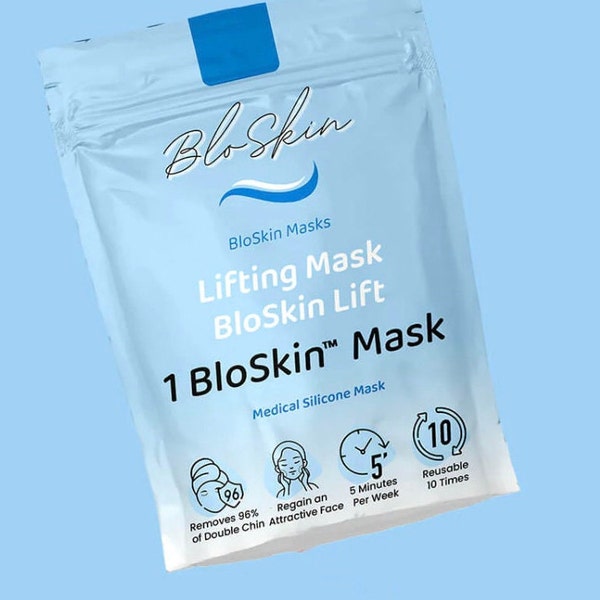 Authentic Bloskin Double Chin Lift Mask Reusable 10x Strap V Line