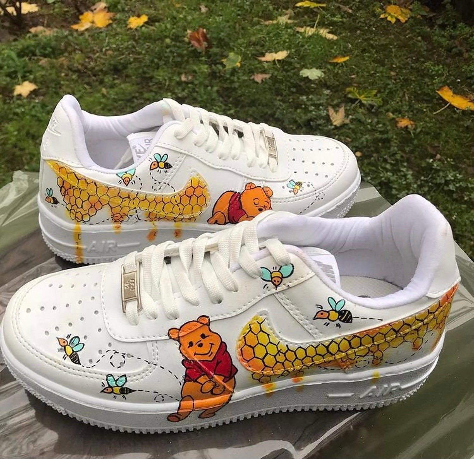 Hand painted Winnie the Pooh Nike shoes custom shoes Winnie Etsy