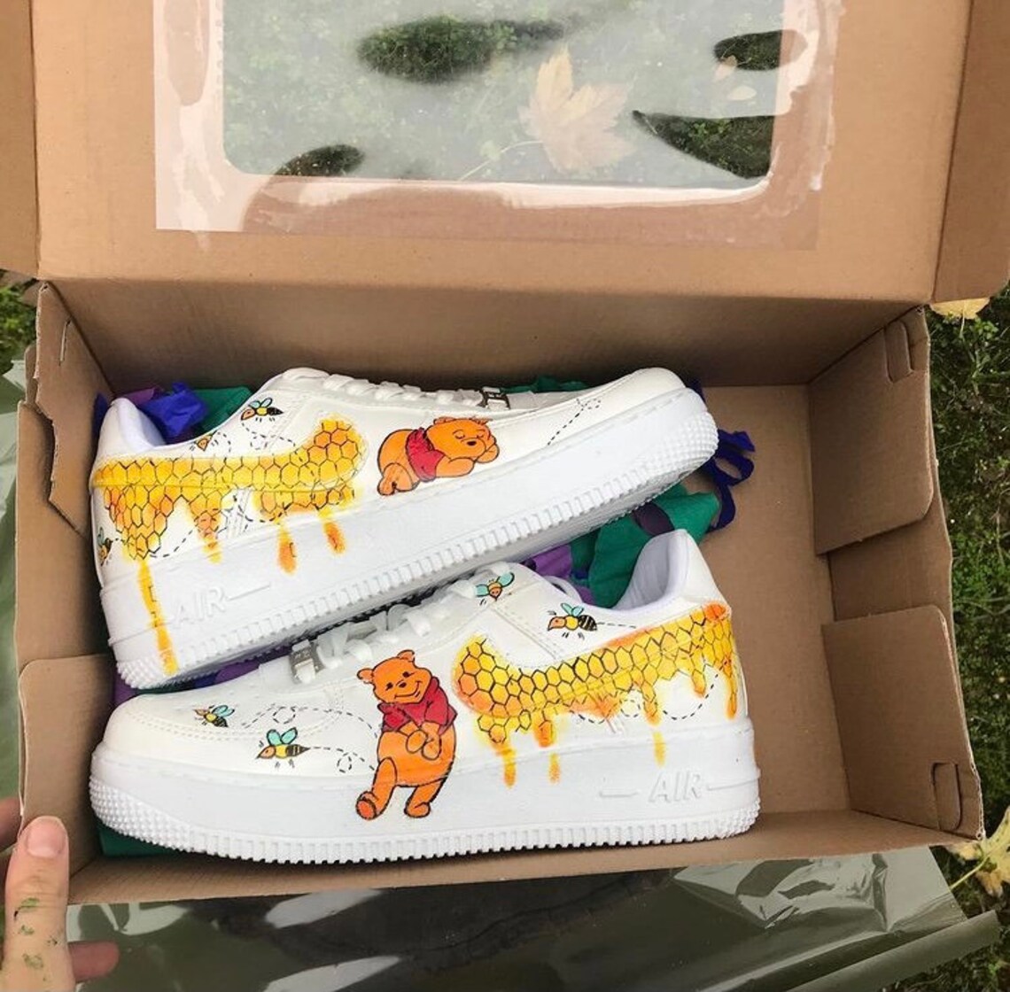 Hand painted Winnie the Pooh Nike shoes custom shoes Winnie Etsy