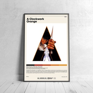A Clockwork Orange Poster | Stanley Kubrick, Minimalist Movie Poster, Vintage Retro Art Print, Custom Poster, Wall  Art Print