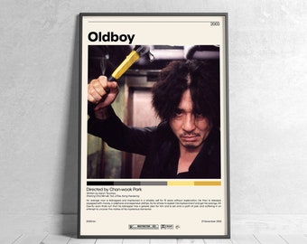 Oldboy | Chan-wook Park, Minimalist Movie Poster, Vintage Retro Art Print, Custom Poster, Wall Art Print, Home Decor