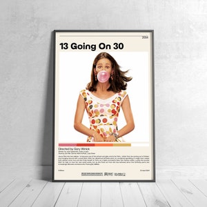 13 Going on 30 | Gary Winick, Minimalist Movie Poster, Vintage Retro Art Print, Custom Poster, Wall Art Print, Home Decor