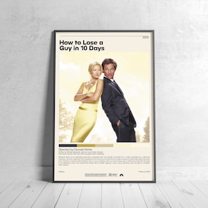 How to Lose a Guy in 10 Days | Donald Petrie, Minimalist Movie Poster, Vintage Retro Art Print, Custom Poster, Wall Art Print, Home Decor