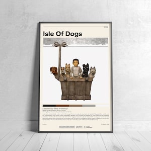 Isle Of Dogs | Wes Anderson, Minimalist Movie Poster, Vintage Retro Art Print, Custom Poster, Wall Art Print, Home Decor