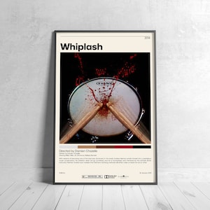 Whiplash | Damien Chazelle | Minimalist Movie Poster | Vintage Retro Art Print | Custom Poster | Wall Art Print | Home decor