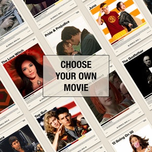 Solicite seu próprio pôster de filme | Ideia de presente | Pôster de filme personalizado | Pôster de filme minimalista | Impressão de arte de parede | Impressão de arte retrô vintage |