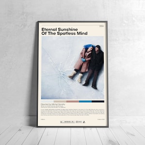 Eternal Sunshine Of The Spotless Mind Poster | Michel Gondry, Minimalist Movie Poster, Vintage Retro Art Print, Custom Poster, Wall Decor