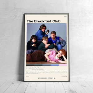 The Breakfast Club | John Hughes, Minimalist Movie Poster, Vintage Retro Art Print, Custom Poster, Wall Art Print, Home Decor