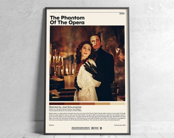 The Phantom Of The Opera | Joel Schumacher, Minimalist Movie Poster, Vintage Retro Art Print, Custom Poster, Wall Art Print, Home Decor