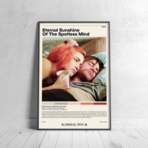 Eternal Sunshine Of The Spotless Mind Poster | Michel Gondry, Minimalist Movie Poster, Vintage Retro Art Print, Custom Poster, Wall Art