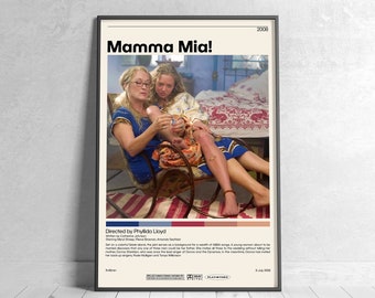 Mamma Mia! | Phyllida Lloyd, Minimalist Movie Poster, Vintage Retro Art Print, Custom Poster, Wall Art Print, Home Decor